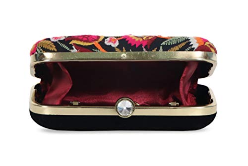 DUCHESS Women's & Girls Black Multi Box Clutches