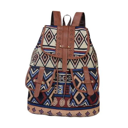 ECOMISTIQ®Women Ethnic Pattern Backpack Bag Travel Daypack for Camping Shopping Street Style D|Clothing, Shoes & Accessories|Womens Handbags & Bags