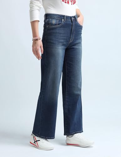 U.S. POLO ASSN. Women's Loose Jeans (UWAW24JEN149_Blue