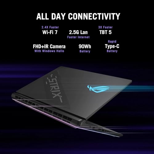 ASUS ROG Strix SCAR 18,Intel Core Ultra 9 275HX Gaming Laptop(NVIDIA RTX 5090-24GB/175W TGP/64GB/2TB/2.5K QHD+/18"/240Hz/Windows 11/M365 Basic(1Year)*/Office Home 2024/Off Black/3.30 Kg)G835LX-SA187WS