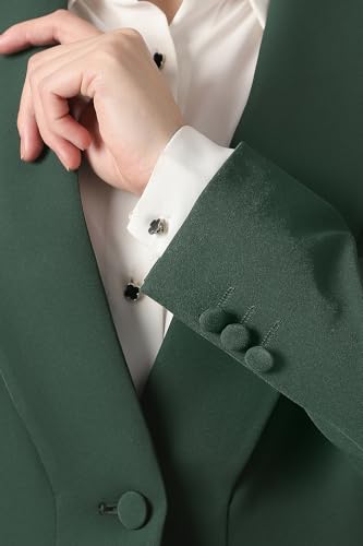 Women Green Solid Blazer