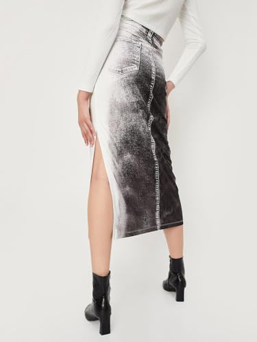 Max Polyester Blend Western Skirt Ivory