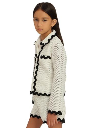 VERO MODA Girl's Self Design Regular Fit White Shirt