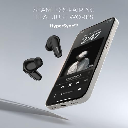 Noise Newly Launch Buds Play Truly Wireless Earbuds with 40H of Playtime, Quad Mic with ENC, Low Latency for Gaming (Up to 50 Ms), 13mm Driver, BT V6.0(Charcoal Black)