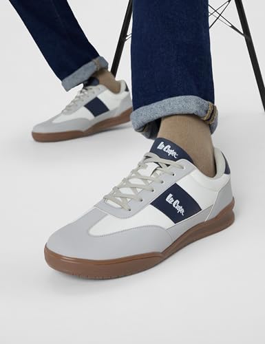 Lee Cooper LC9162A Men's Sneaker Shoes | Lightweight & Comfortable | Stylish Lace-Up Casual Footwear with Cushioned Insole | Perfect for Versatile Outfits_LC9162A_Grey_39EU_5UK