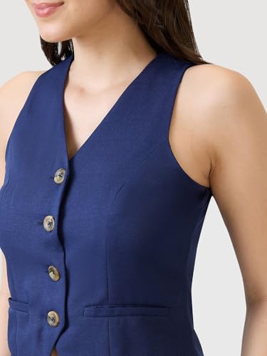 Globus Women Co-ord Set (GS571412_Navy Blue_M)