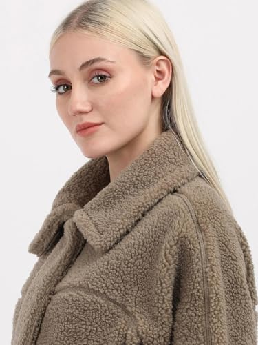 Calvin Klein Jeans Women's A-Line Coat (J224590PAV_Brindle