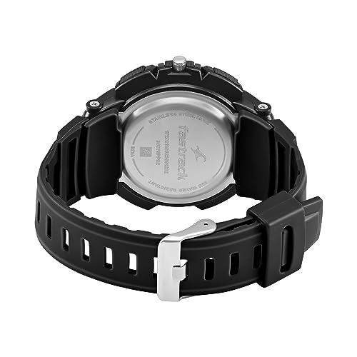 Fastrack Quartz Analog Digital Black Dial Black Plastic Strap Unisex Watch - NT38076PP01W