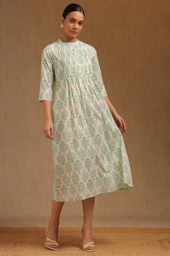 Soch Women's Cotton Floor Length Dresses (SMUA5KU0103_Off White