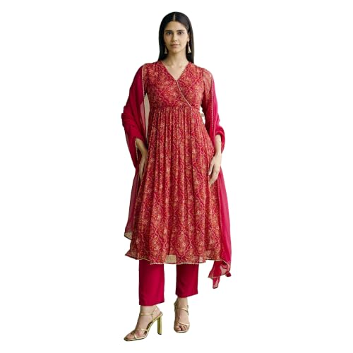 Aarke Ritu Kumar Wine Sanvii Kurta With Pant And Dupatta
