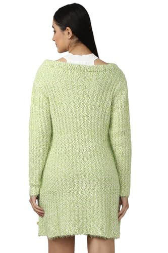 FOREVER 21 Textured Green Sweater 23000082135010