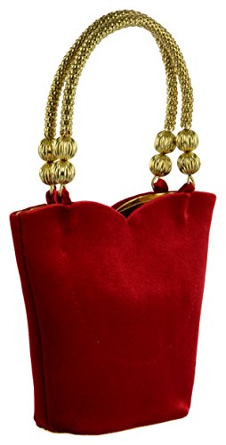 TOOBA Women's Flower Maal Daliya Hand Bag (Red, Red flower maal daliya)