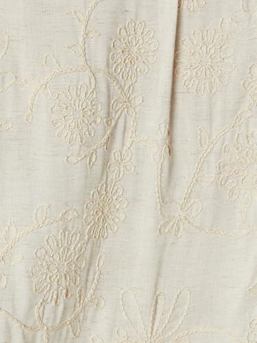 Max Women Embroidered Shirt(Beige_L)