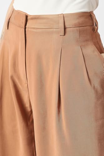 Van Heusen Women's Regular Casual Pants (VWTPFRGFJ73463_Brown
