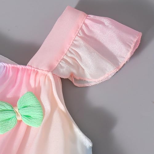 Hoscotch Girls Solid Pink Short Sleeves Short Set For Ages (2-3 Years)