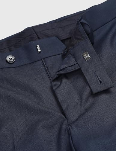 Arrow Men's Hudson Tailored Regular Fit Dobby Trousers (ARALTR2083_Navy_30)