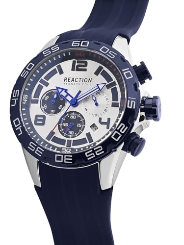 Kenneth Cole Reaction Chronograph Silver Dial Watch for Men - KRWGO0070903