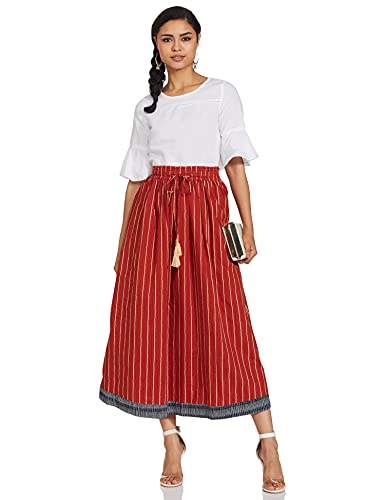 Amazon Brand - Myx Cotton A-Line Skirt