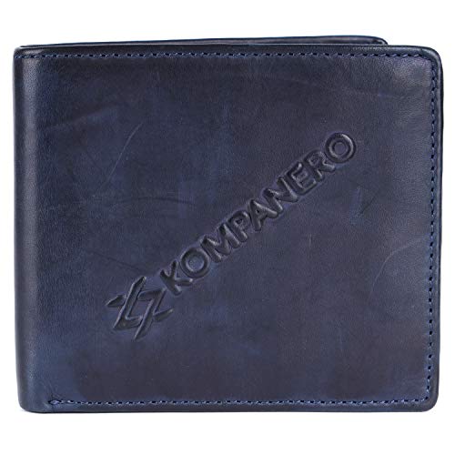 KOMPANERO Genuine Leather Wallet (C-12024-BLUE)