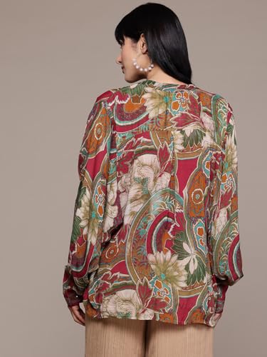 Ritu Kumar Red Floriant Print Kurti