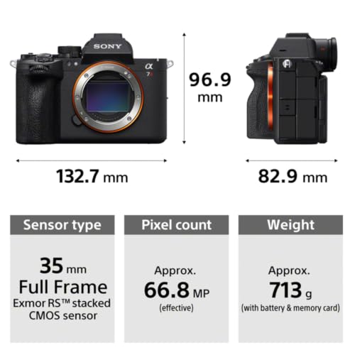 Sony Alpha ILCE-7RM6 Full-Frame high-Resolution 68.8MP Camera |30 fps |AI-Based Real-time Recognition | More Shooting Hours with Latest Battery - Black