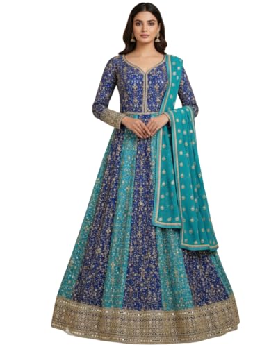 Neel Utsav | Elegant Anarkali gown with a graceful flared silhouette