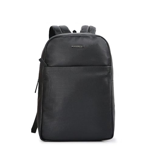 POLICE Black Medium Size 20Ltr Leather Backpack for Men & Women