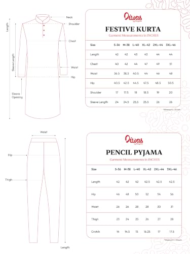 DIWAS BY MANYAVAR Men's Blended Viscose Self Design Festive Kurta Set (2pc) (Cream, L)