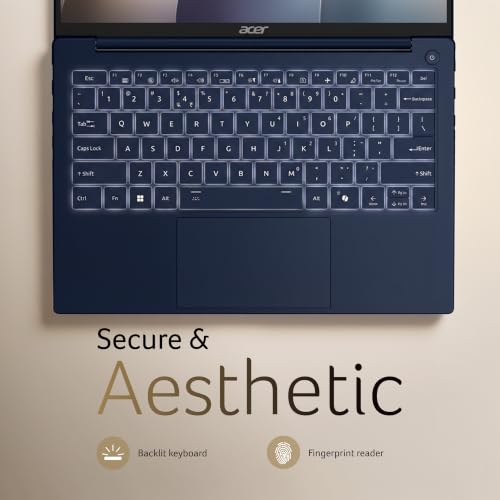 Acer Swift Pro AI PC,Intel Core Ultra 5 Processor 125H,Office 2024 + M365 Basic,16GB LPDDR5 RAM/512 SSD, 35.56cm /14" WUXGA IPS Display, Win 11Home,Blue,1.2Kg,SFP14-55,BL Keyboard,Thin & Light Laptop