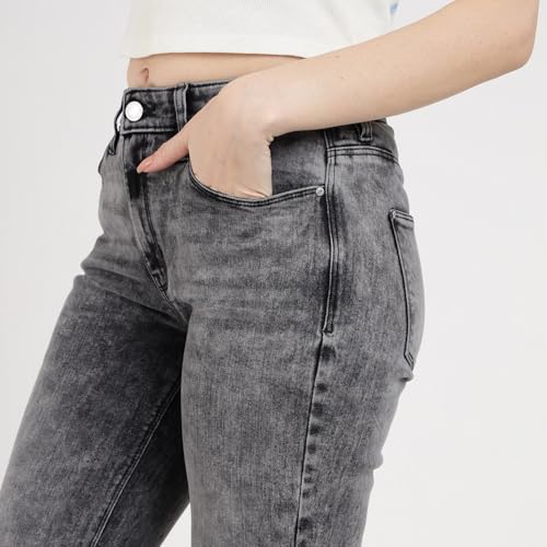 GUESS Tourmaline Light Solid High Rise Bootcut Pants Grey