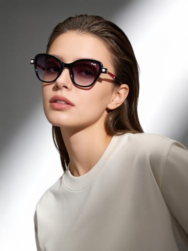 IRUS Women Cat Eye sunglasses | 100% UV protection | Small Size | Grey Gradient Polycarbonate lens