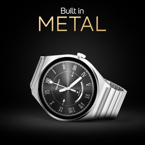 Fire-Boltt Phoenix Nova Smartwatch 1.43” Slim Super AMOLED Display, 466x466 Pixel Always-On Display, Bluetooth Calling, Health Tracker for Men & Women Titan Silver