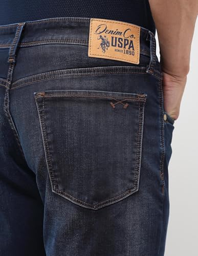 U.S. Polo Assn. Denim Co. Men's Brandon Slim Tapered Fit Blue Jeans (UDJEN1832_Blue_40)