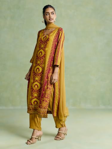 Aarke Ritu Kumar Mustard Mehak Kurta With Pant And Dupatta