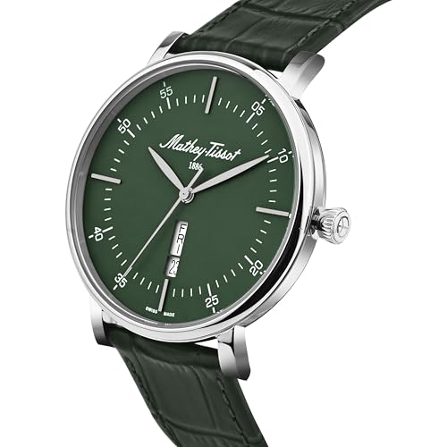 Mathey-Tissot Swiss Made H7918ALN Quatrz Green Dial Analog Watch for Men - H7918ALV