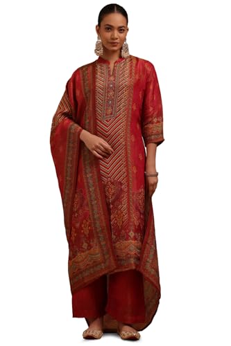 Soch Women's Shimmer Salwar Suit Set (RSD-EWA5CD22465_Fuchsia