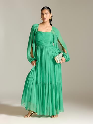 Label RITU KUMAR Emerald Xenia Full Sleeves Long Dress