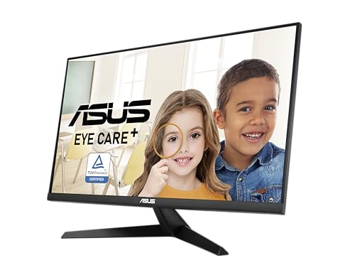 ASUS Eye Care Monitor 27" 4K (VY27UQ) - UHD (3840 x 2160), IPS, HDR10, Adaptive Sync, Eye Care Plus, Display Port, HDMI, Speaker, DisplayWidget, Blue Light Filter, Flicker Free, Warranty 3