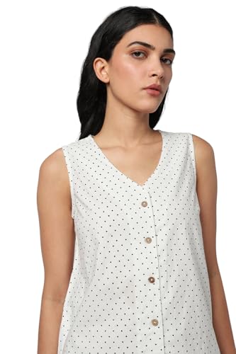 Van Heusen Women White Print Casual Dress