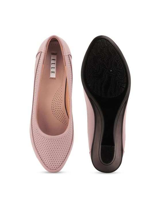 ELLE Women Pumps,Peach,UK-3