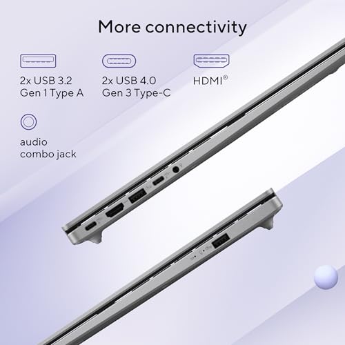 ASUS Vivobook 16, Snapdragon X, 16GB RAM, 512GB SSD, FHD+ 16", Windows 11, Office Home 2024, Cool Silver, 1.88kg, X1607QA-MB050WS, Qualcomm Adreno iGPU, 45TOPS, M365 Basic(1Year)* Laptop