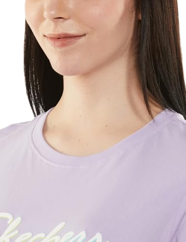 Skechers Women's Flower Doodle Branding TEE (TS0093ID-PRPW_L)