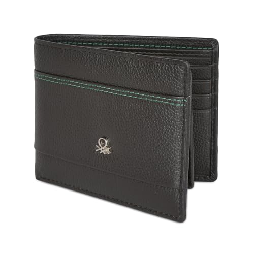 UNITED COLORS OF BENETTON Fenwick Leather Men's Casual Wear Two Fold Wallet (Brown, Free Size)