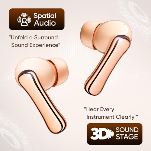 Mivi SuperPods Halo [Flagship Launch], 35dB ANC in Ear Ear Buds Wireless, Spatial Audio, 60HRS Battery,13mm Drivers, IPX4, v5.4 Bluetooth Earbuds with Mic