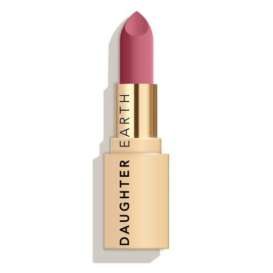 DAUGHTER EARTH Gypsy Rose Natural Lipstick|Vegan Plant Based Highly Pigmented Lip Color|Long Lasting Creamy Velvet Phytonutrient Lip Stick With Vitamin E&Bakuchiol|Natural With UV Protection|4g