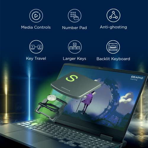 Lenovo IdeaPad Gaming 3 AMD Ryzen 7 6800H 15.6" (39.62cm) FHD IPS 120Hz Gaming Laptop (8GB/512GB SSD/Win11/Office/NVIDIA RTX 3050 4GB/RGB Keyboard/Alexa/3 Month Game Pass/Onyx Grey/2.32Kg), 82SB00V5IN