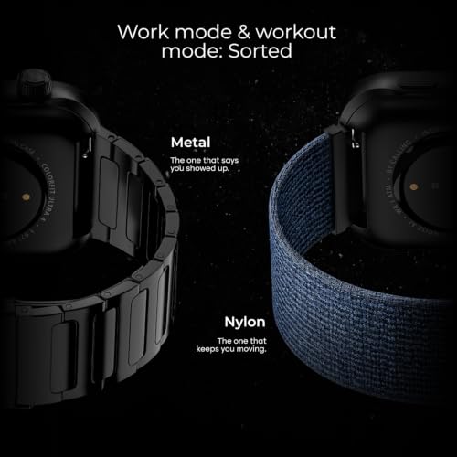Noise New Launch ColorFit Ultra 4 Smartwatch with BT Calling, 1.96" AMOLED Always-On Display, AI Transcription & Voice Commands, Metal Body, 10m Water Resistant, Heart Rate Monitor (Elite Black)