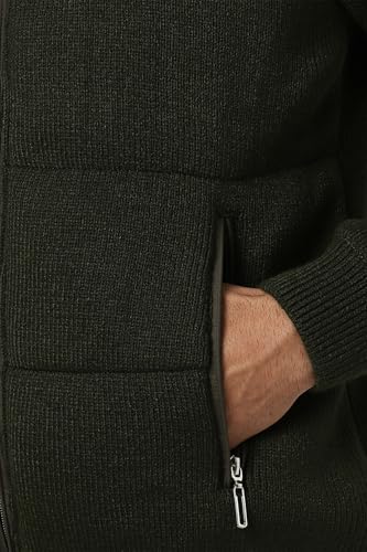 Van Heusen Men's A-Line Coat (VSJKUBOFT70620_Olive