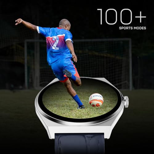 Fire-Boltt Phoenix Nova Smartwatch 1.43” Slim Super AMOLED Display, 466x466 Pixel Always-On Display, Bluetooth Calling, Health Tracker for Men & Women Classic Black
