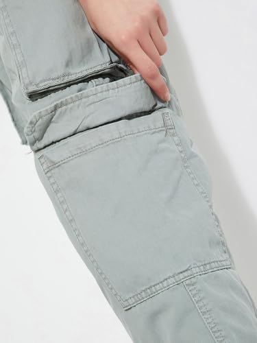 Max URB_N Women Solid Cargo Trousers (Grey_28)